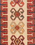 KN004 Kilim Runner, Natural dyes, hand spun wool (Konya-Turkiye) - 2'5'' x 10'7''