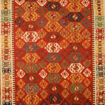 KN581 Kilim, Natural dyes, hand spun wool, Konya -Turkey. 5'7'' x 7'8''