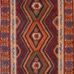 KN613 Kilim, Natural dyes, hand spun wool, Fethiye-Turkiye. 5'3'' x 8'2''