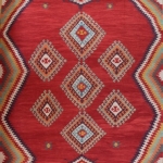 KN618 Antalya Kilim, Natural dyes, hand spun wool - Turkiye. 9'4'' x 12'4''